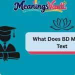 What Does BD Mean in Text